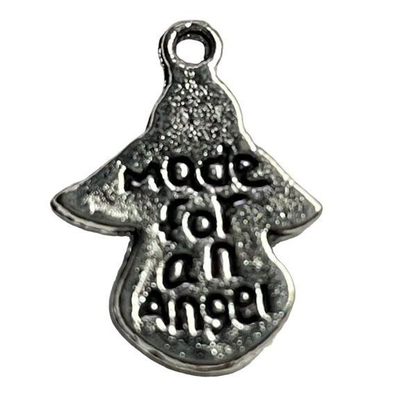 Angel Pendant Silver Tone Charm Bracelet Necklace B Jewelry Craft Dangle Spiritu - Picture 1 of 3